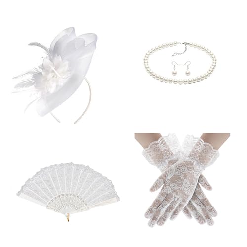 KMGDM Brauthut, Haar-Accessoire-Set für Hochzeitsfotografie, Bühnenauftritte, elegantes Polyester-Kostüm, Haarschmuck von KMGDM