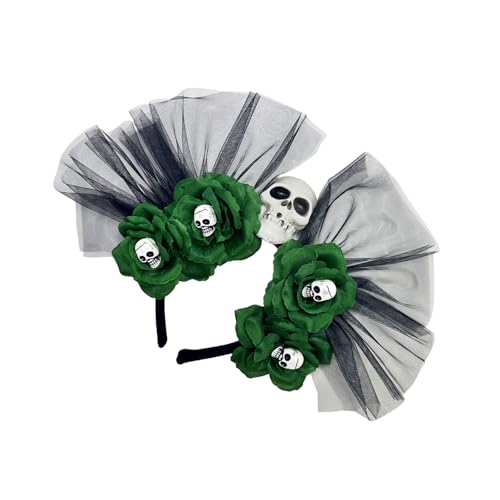 KMGDM Day of the Deads Kopfschmuck Totenkopf Blume Stirnband Halloween Cincos des Mayoes Partykostüme für Damen Geschenke KMGDM Day of the Deads Kopfschmuck Totenkopf Blume Stirnband Halloween Cincos des Mayoes Partykostüme für Damen Geschenke von KMGDM