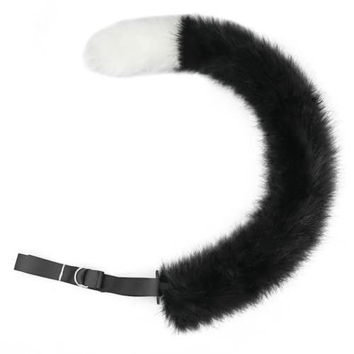 KMGDM Fuchs-Ohr-Stirnband mit Schwanz, Füchsen, Katzen, Ohren und Schwanz, Set für Halloween, Cosplay, Party, Katzen, Kostüm, Zubehör, Kinder, Erwachsene von KMGDM