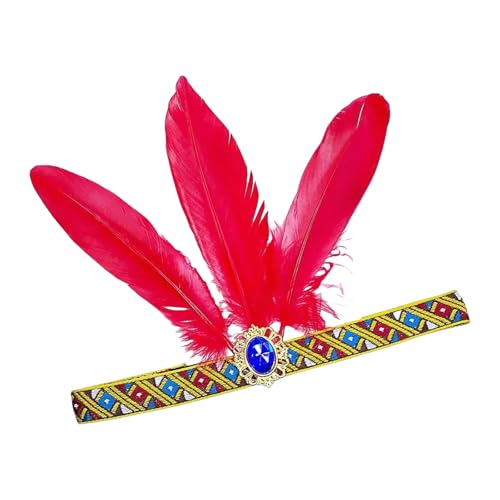 KMGDM Gefederte Flapper-Stirnbänder, Karneval, Abschlussball, Tänzerin, Kopfschmuck für Party, Karneval, Feiern, Kopfbedeckung, Haarstyling von KMGDM