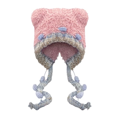 KMGDM Gestrickte Plüschmütze mit Bärenohren, bequemer Pullover, randlos, für Kinder und Erwachsene, für den Winter, den täglichen Gebrauch, alle Altersgruppen KMGDM Gestrickte Plüschmütze mit Bärenohren, bequemer Pullover, randlos, für Kinder und Erwachsene, für den Winter, den täglichen Gebrauch, alle Altersgruppen von KMGDM
