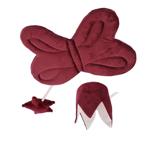 KMGDM Kinder Mädchen Kostüm Zubehör Set Krönte Kopfbedeckung Stern Zauberstab und Flügel für Partys und Bühnenauftritte von KMGDM