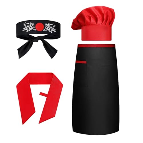 KMGDM Koch Kostüm Zubehör Köche große Kappen und Stirnband für Cosplay, Halloween, Verkleidungsparty KMGDM Koch Kostüm Zubehör Köche große Kappen und Stirnband für Cosplay, Halloween, Verkleidungsparty von KMGDM