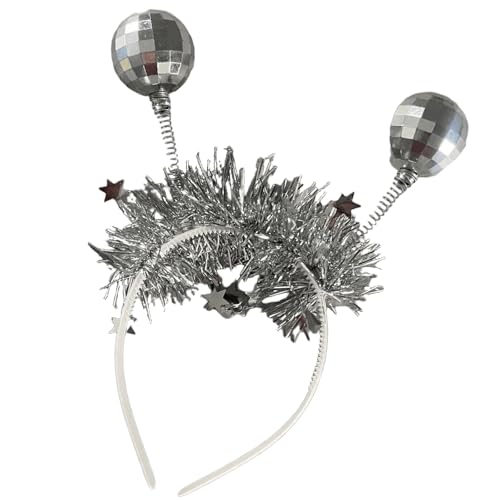 KMGDM Lametta Blingbling Stirnband Tanz Kopfbedeckung Weihnachten Party Foto Requisiten Weihnachten Party Kopfbedeckung Cosplay Zubehör von KMGDM