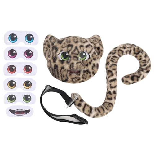KMGDM Leoparden-Kostüm-Set, Leopardenschwanz, Auge, Mundaufkleber, Tier-Kostüm-Kits, Zubehör für Halloween, Cosplay KMGDM Leoparden-Kostüm-Set, Leopardenschwanz, Auge, Mundaufkleber, Tier-Kostüm-Kits, Zubehör für Halloween, Cosplay von KMGDM
