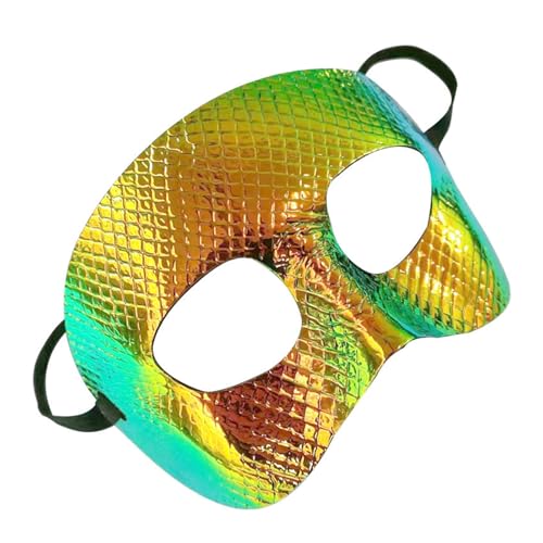 KMGDM Luxuriöses goldenes Halbgesicht für Halloween-Partys, bequemes, leichtes Design mit verstellbarem Gummiband KMGDM Luxuriöses goldenes Halbgesicht für Halloween-Partys, bequemes, leichtes Design mit verstellbarem Gummiband von KMGDM