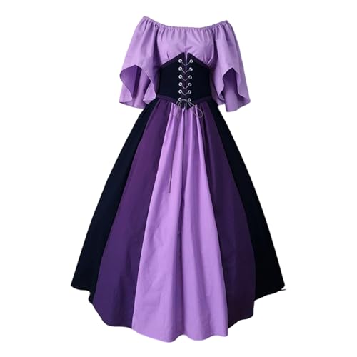 KMGDM Mittelalterliches Renaissances-Kostüm, kurzärmelig, Bluse, Hemd, Rock mit Korsett-Taillengürtel für Cosplay, Halloween, Verkleidungsteil KMGDM Mittelalterliches Renaissances-Kostüm, kurzärmelig, Bluse, Hemd, Rock mit Korsett-Taillengürtel für Cosplay, Halloween, Verkleidungsteil von KMGDM