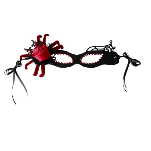 KMGDM Spinnen Maskerade Frauen Halbgesicht Abend Abschlussball Gras Halloween Party von KMGDM