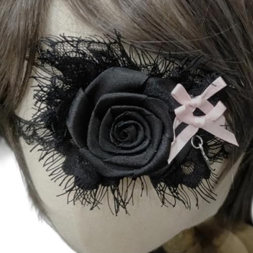 KMGDM Vintage-Augenklappen aus Spitze, Einzelauge, Rose, Blume, für Damen, Halloween, Maskeraden, Brillen-Zubehör KMGDM Vintage-Augenklappen aus Spitze, Einzelauge, Rose, Blume, für Damen, Halloween, Maskeraden, Brillen-Zubehör von KMGDM