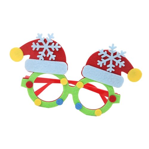 KMGDM Weihnachtsbrillenrahmen, Weihnachts-Kostüm-Brille ohne Gläser, Weihnachts-Partyzubehör, Fluoreszenzgläser von KMGDM