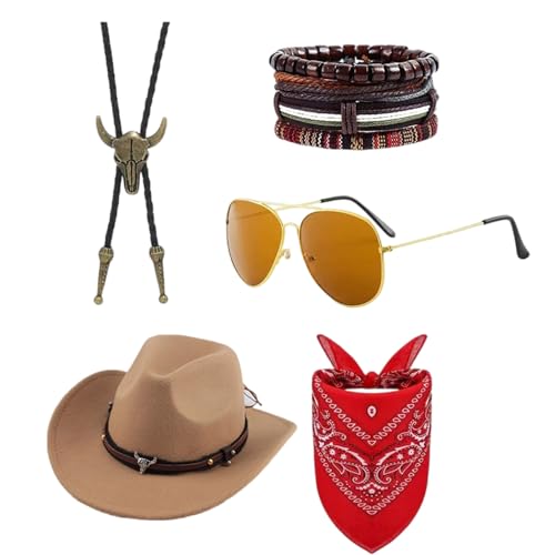 KMGDM Western-Kostüm, Halloween-Outfit, praktisches Polyestergewebe, Cosplay-Zubehör, Verschleißfestigkeit für Erwachsene und Jugendliche von KMGDM