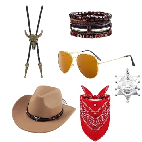 KMGDM Western-Kostüm, Halloween-Outfit, praktisches Polyestergewebe, Cosplay-Zubehör, Verschleißfestigkeit für Erwachsene und Jugendliche KMGDM Western-Kostüm, Halloween-Outfit, praktisches Polyestergewebe, Cosplay-Zubehör, Verschleißfestigkeit für Erwachsene und Jugendliche von KMGDM