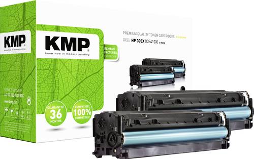 KMP Tonerkassette ersetzt HP 305X, CE410X Kompatibel 2er-Pack Schwarz 4900 Seiten H-T157D 1233,HC21 von KMP