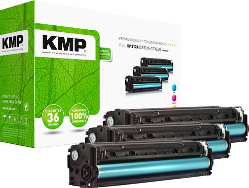 KMP H-T189CMY Toner Kombi-Pack ersetzt HP HP 312A (CF381A, CF383A, CF382A) Cyan, Magenta, Gelb Kompa von KMP