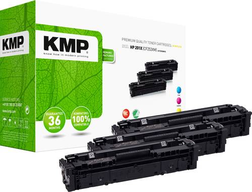 KMP H-T215VX Toner Kombi-Pack ersetzt HP HP 201X (CF401X, CF403X, CF402X) Cyan, Magenta, Gelb Kompat von KMP