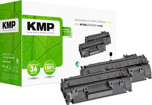 KMP Toner ersetzt HP HP 05A (CE505A) Kompatibel 2er-Pack Schwarz H-T235D 1217,8021 von KMP