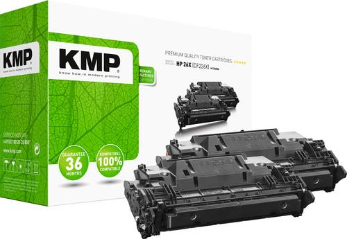 KMP Toner ersetzt HP HP 26X (CF226X) Kompatibel 2er-Pack Schwarz 12000 Seiten H-T245XD 2539,3021 von KMP