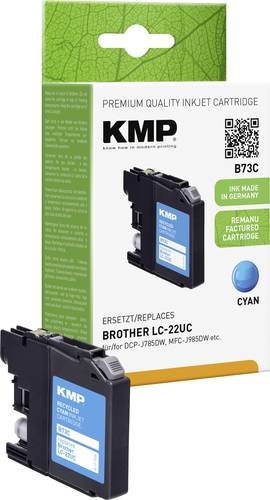 KMP Druckerpatrone ersetzt Brother LC-22UC Kompatibel Cyan B73C 1536,4003 von KMP