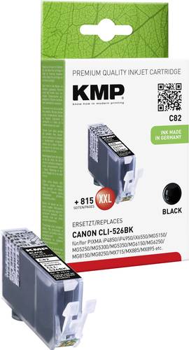 KMP Druckerpatrone ersetzt Canon CLI-526BK Kompatibel Photo Schwarz C82 1514,0001 von KMP