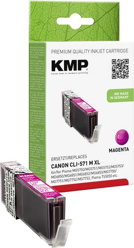 KMP Druckerpatrone ersetzt Canon CLI-571M XL Kompatibel Magenta C107MX 1569,0006 von KMP
