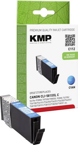 KMP Druckerpatrone ersetzt Canon CLI-581C XXL Kompatibel Cyan C112 1578,0203 von KMP