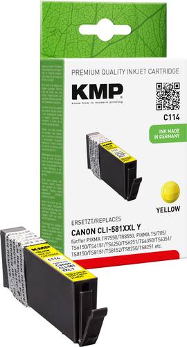 KMP Druckerpatrone ersetzt Canon CLI-581Y XXL Kompatibel Gelb C114 1578,0209 von KMP