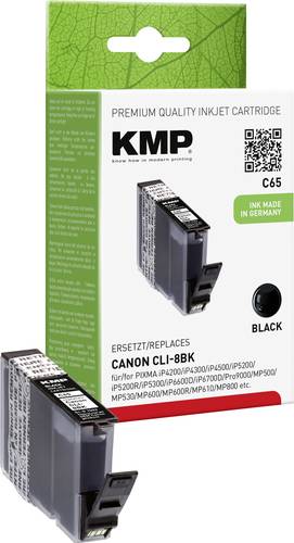 KMP Druckerpatrone ersetzt Canon CLI-8BK Kompatibel Photo Schwarz C65 1503,0001 von KMP
