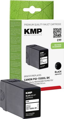 KMP Druckerpatrone ersetzt Canon PGI-1500BK XL Kompatibel Schwarz C99 1564,0001 von KMP