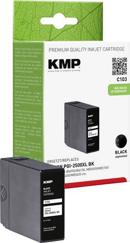 KMP Druckerpatrone ersetzt Canon PGI-2500BK XL Kompatibel Schwarz C103 1565,0001 von KMP