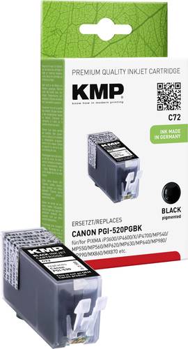 KMP Druckerpatrone ersetzt Canon PGI-520PGBK Kompatibel Schwarz C72 1508,0001 von KMP