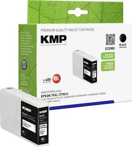 KMP Druckerpatrone ersetzt Epson 79XL, T7901 Kompatibel Schwarz E220BX 1628,4001 von KMP