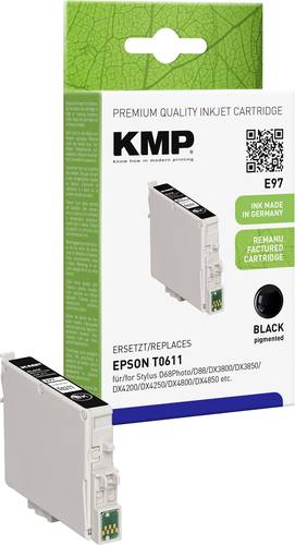 KMP Druckerpatrone ersetzt Epson T0611 Kompatibel Schwarz E97 1603,0001 von KMP