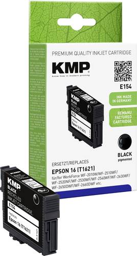 KMP Druckerpatrone ersetzt Epson 16, T1621 Kompatibel Schwarz E154 1621,4801 von KMP