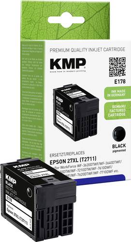 KMP Druckerpatrone ersetzt Epson 27XL, T2711 Kompatibel Schwarz E178 1627,4001 von KMP