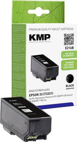 KMP Druckerpatrone ersetzt Epson 33, T3331 Kompatibel Schwarz E216B 1633,4801 von KMP