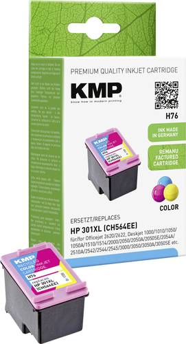 KMP Druckerpatrone ersetzt HP 301XL, CH564EE Kompatibel Cyan, Magenta, Gelb H76 1720,4030 von KMP