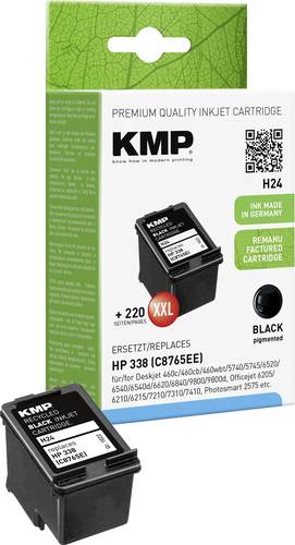 KMP Druckerpatrone ersetzt HP 338, C8765EE Kompatibel Schwarz H24 1022,4338 von KMP