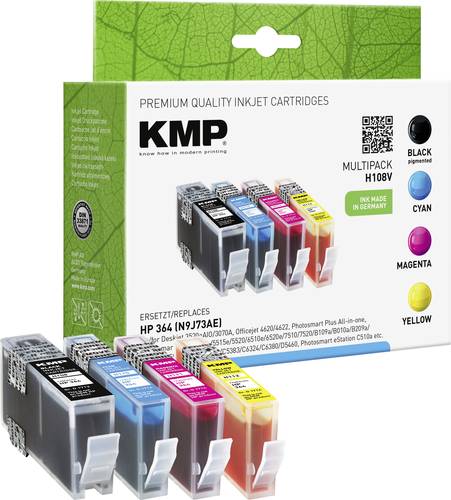 KMP Druckerpatrone Kombi-Pack Kompatibel ersetzt HP 364, N9J73AE, CB316EE, CB318EE, CB319EE, CB320EE von KMP