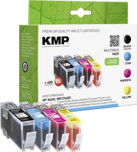 KMP Druckerpatrone Kombi-Pack Kompatibel ersetzt HP 364XL, N9J74AE, CN684AE, CB323EE, CB324EE, CB325 von KMP