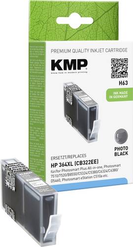KMP Druckerpatrone Kompatibel ersetzt HP 364XL, CB322EE Photo Schwarz H63 1713,0040 von KMP