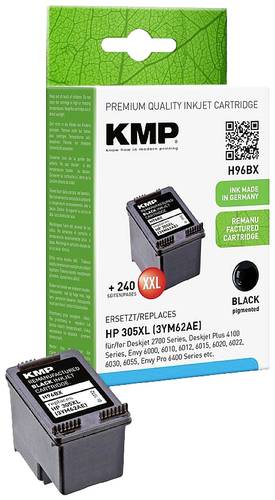 KMP Druckerpatrone ersetzt HP 305XL, 3YM62AE Kompatibel Schwarz H96BX 1772,4001 von KMP