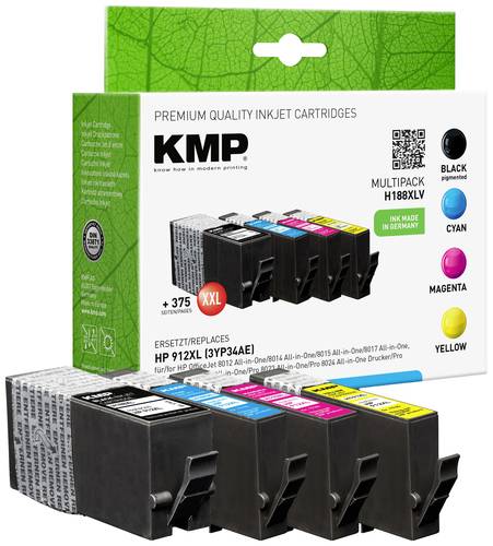 KMP Druckerpatrone ersetzt HP 912XL, 3YP34AE, 3YL84AE, 3YL81AE, 3YL82AE, 3YL83AE Kompatibel Kombi-Pa von KMP