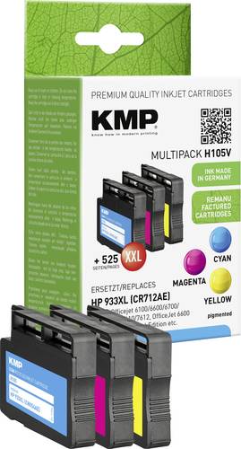 KMP Druckerpatrone ersetzt HP 933XL, CN054AE, CN055AE, CN056AE Kompatibel Kombi-Pack Cyan, Magenta, von KMP