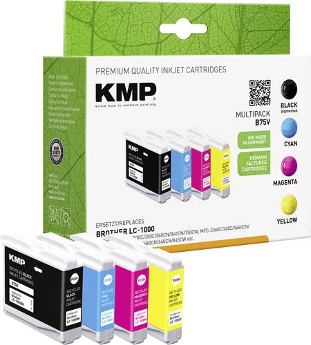 KMP Druckerpatrone ersetzt Brother LC-1000BK, LC-1000C, LC-1000M, LC-1000Y Kompatibel Kombi-Pack Sch von KMP