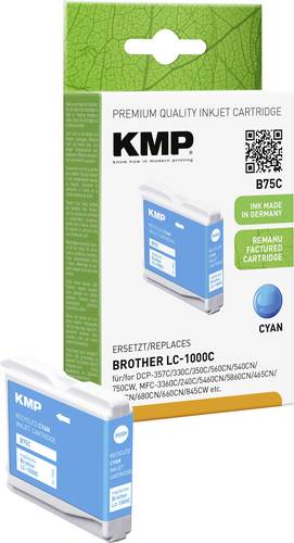KMP Druckerpatrone ersetzt Brother LC-1000C Kompatibel Cyan B75C 1035,4003 von KMP