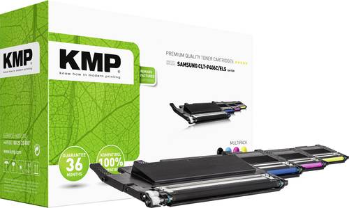 KMP Toner Kombi-Pack ersetzt Samsung CLT-P406C, CLT-K406S, CLT-C406S, CLT-M406S, CLT-Y406S Kompatibe von KMP