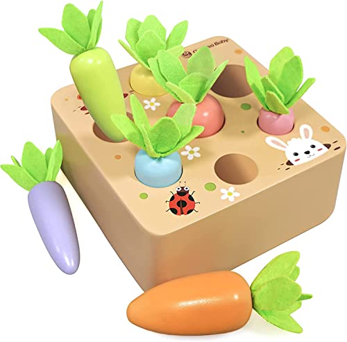 Holzspielzeug ab 1 Jahr | Baby Motorik Spielzeug für 12 18 Monate Jungen Mädchen | Montessori Sortierspiel Holzpuzzle Karotten | Lernspielzeug Ostergeschenke Geburtztag Geschenk für Kinder 2 3 Jahr Holzspielzeug ab 1 Jahr | Baby Motorik Spielzeug für 12 18 Monate Jungen Mädchen | Montessori Sortierspiel Holzpuzzle Karotten | Lernspielzeug Ostergeschenke Geburtztag Geschenk für Kinder 2 3 Jahr von KMTJT
