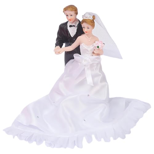 KNBMCAV Hochzeitspaar Figuren Deko, Wedding Cake Topper Figurine, Tortenfigur Hochzeit, Dekofigur Hochzeitspaar Wedding Trauung, Kuchen Dekorationen für Vorschlag, Valentinstag KNBMCAV Hochzeitspaar Figuren Deko, Wedding Cake Topper Figurine, Tortenfigur Hochzeit, Dekofigur Hochzeitspaar Wedding Trauung, Kuchen Dekorationen für Vorschlag, Valentinstag von KNBMCAV