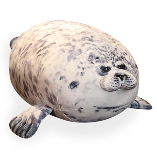 KNBMCAV Robbe Plush Niedliches Siegelkissen Graue Robbe Kuscheltier Plüschtier-Schlafkissenspielzeug Seal Plüschtier Stofftier Chubby Blob Seal Pillow Cushion für Kinder Erwachsene, 30cm KNBMCAV Robbe Plush Niedliches Siegelkissen Graue Robbe Kuscheltier Plüschtier-Schlafkissenspielzeug Seal Plüschtier Stofftier Chubby Blob Seal Pillow Cushion für Kinder Erwachsene, 30cm von KNBMCAV