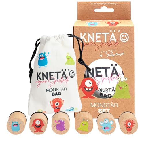 KNETÄ Holzstempel Set *MONSTÄR* Geschenkidee für Kinder von KNETÄ